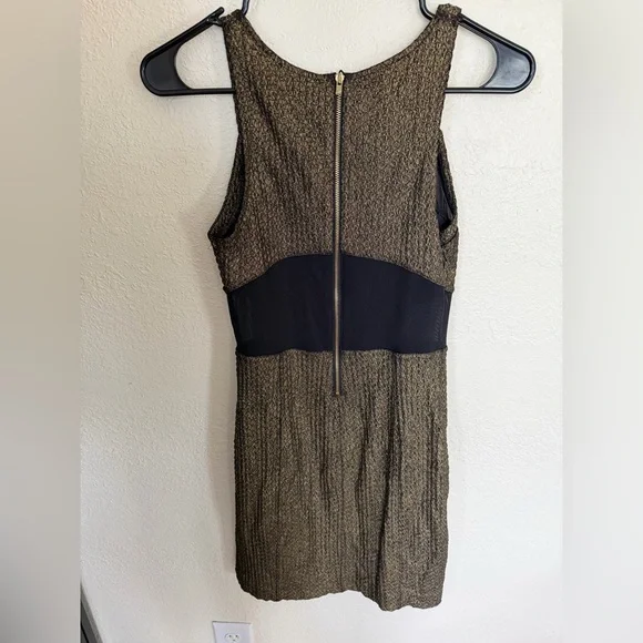 Express Black and Gold Mini Dress - Picture 5 of 7